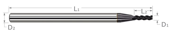 Variable Helix End Mills for Free Machining Steels-Square