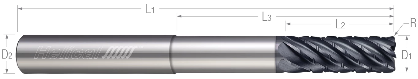 7 Flute-Corner Radius-Chipbreaker Rougher-Variable Pitch-Reduced Neck (Aplus)