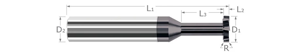 Keyseat Cutters-Staggered Tooth-Corner Radius