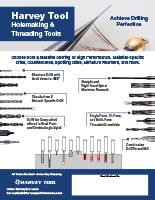 Harvey Tool Flyer Holemaking & Threading Solutions