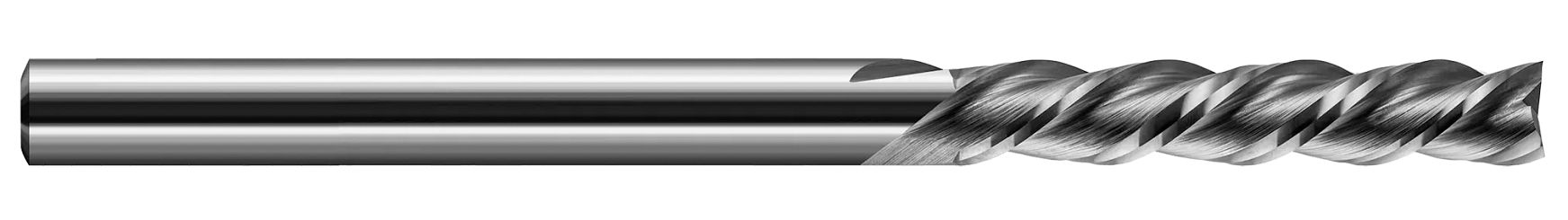 End Mills for Plastics-Finishers-Square Downcut-3 Flute-High Helix