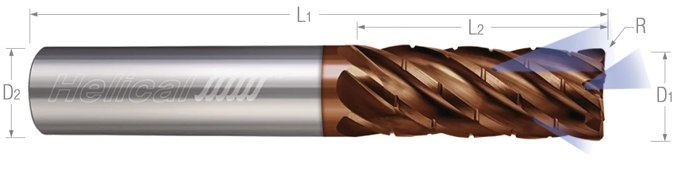 6 Flute-Corner Radius-Coolant Through-Chipbreaker Rougher-Variable Pitch