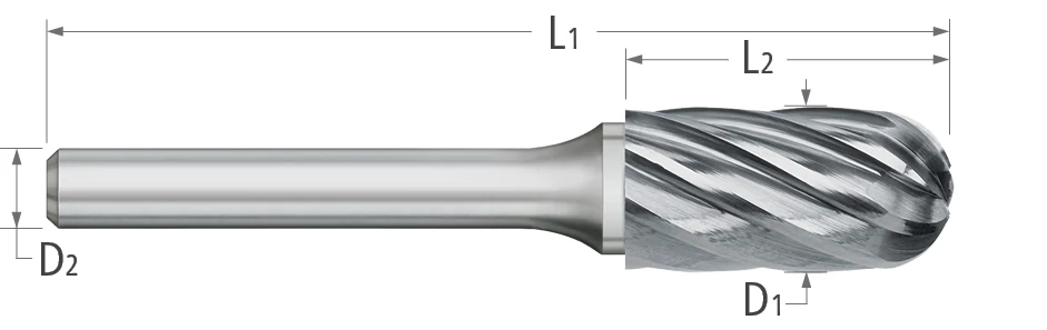 Burs-Cylindrical Ball Nose-SC-For Aluminum