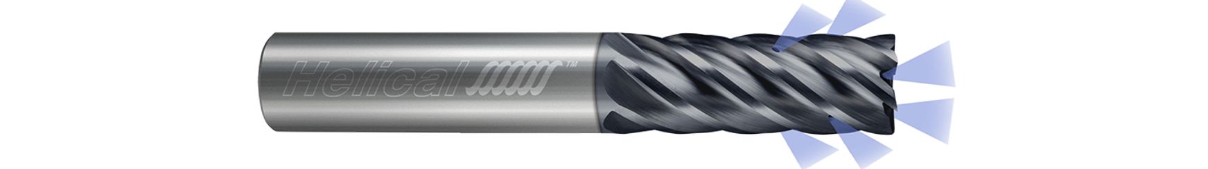6 Flute-Corner Radius-Coolant Through-Variable Pitch-For High Efficiency Milling