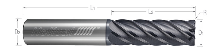6 Flute-Corner Radius-Variable Pitch-For High Efficiency Milling