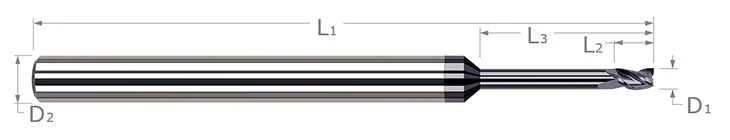 Variable Helix End Mills for High Temp Alloys-Square-Long Reach, Stub Flute