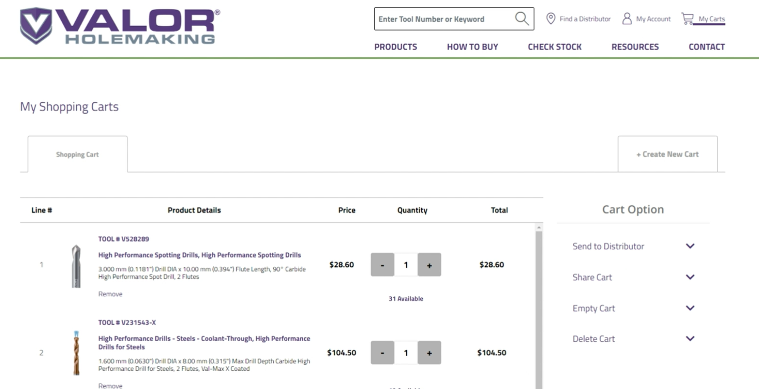 How to Buy Valor Holemaking Products