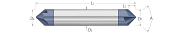 Chamfer Mills-4 Flute-Flat Tip-Double Ended