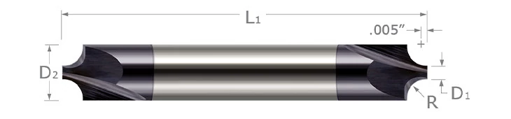 Corner Rounding End Mills-2 & 4 Flute-Unflared