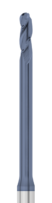 3 Flute-Ball-30° Helix-Long Reach, Regular Flute