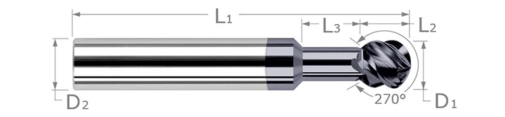 Undercutting End Mills-270° High Helix