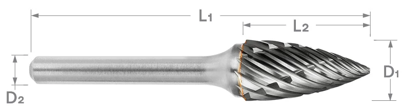 Steel Cut Burs-SG-Pointed Tree