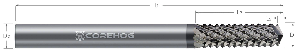 Diamond Cut Routers-Drill Point Style