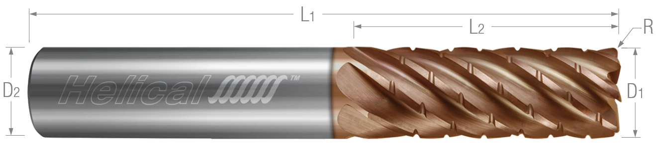 7 Flute-Corner Radius-Chipbreaker Rougher-Variable Pitch (Tplus)