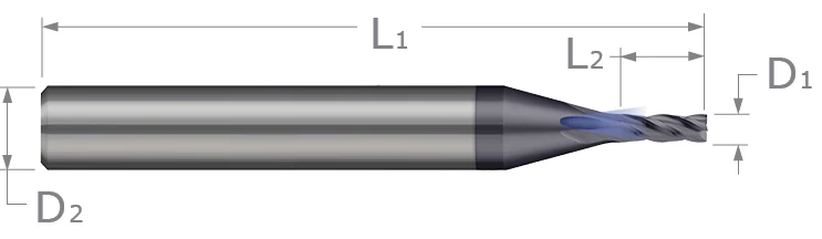 Miniature End Mills-Square-Coolant Through