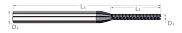 Variable Helix End Mills for Medium Alloy Steels-Finishers-Square