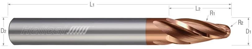 Multi-Axis Finishers-4 Flute-Oval Form (Tplus)