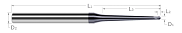 End Mills for Hardened Steels-Finishers-Ball-Taper Reach