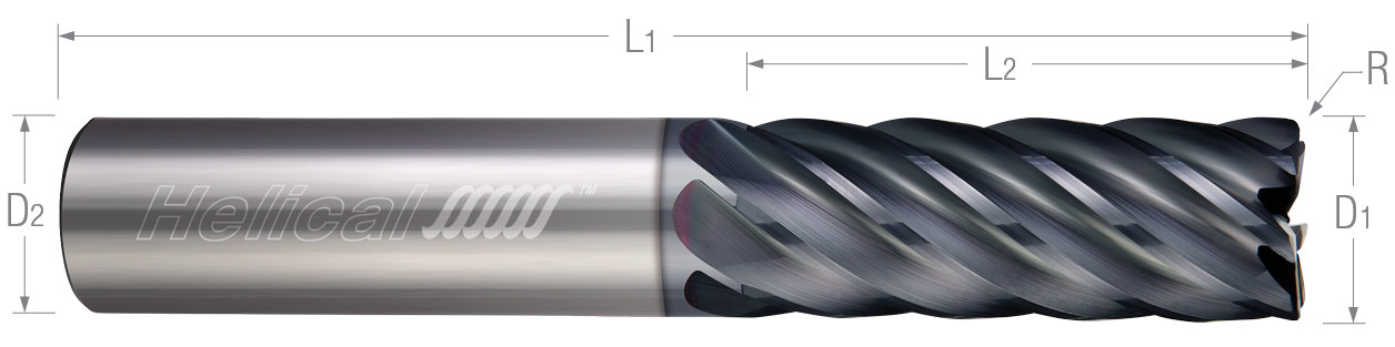 7 Flute, Corner Radius-Variable Pitch-Metric (Aplus)