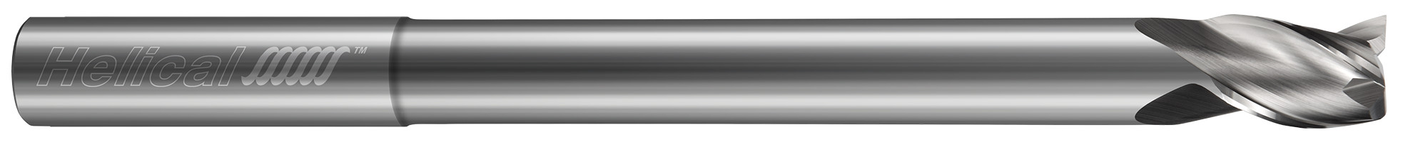 0.1875" (3/16) Cutter DIA x 0.1875" (3/16) Shank DIA x 0.2187" (7/32) Length of Cut x 3.0000" (3) Overall Length x 0.5000" (1/2) Reach Carbide 35° Helix Square End Mill for Aluminum, 3 Flutes, Uncoated - (H35AL-RN-R-30187)