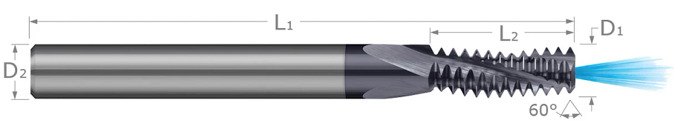 Thread Milling Cutters-Multi-Form-Coolant-Through-Metric