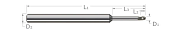 Variable Helix End Mills for Aluminum Alloys-Ball-Long Reach, Stub Flute