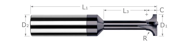 Corner Rounding End Mills-Back Corner Rounding End Mills-Flared