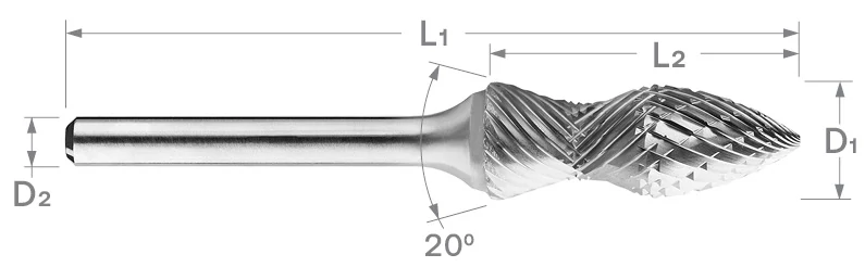 Radius Burs-SG-Pointed Tree