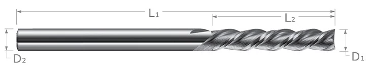 End Mills for Plastics-Finishers-Square Downcut-3 Flute-High Helix