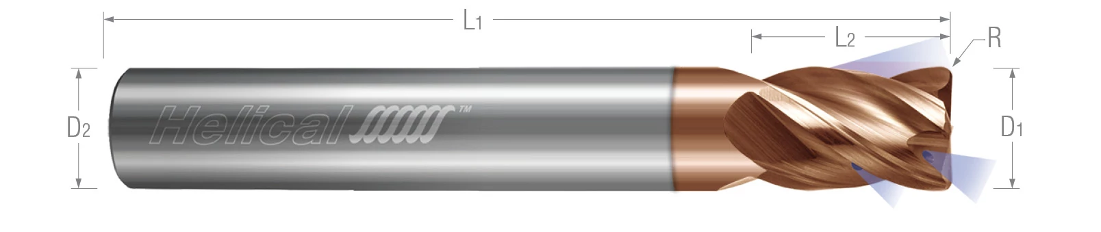 4 Flute-Corner Radius-Coolant Through-Variable Pitch