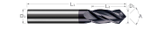 Drill/End Mills - Helical Tip - 4 Flute