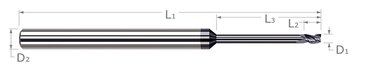 Variable Helix End Mills for Medium Alloy Steels-Square-Long Reach, Stub Flute