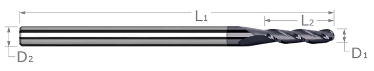 Variable Helix End Mills for Medium Alloy Steels-Ball