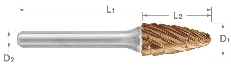 Next Generation-Cast Iron Cut Burs-SF-Ball Nosed Tree