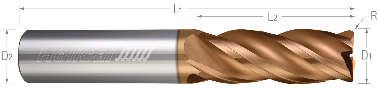 4 Flute-Corner Radius-Variable Pitch (Tplus)