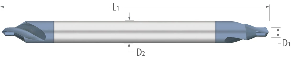 Combined Drill & Countersinks-Carbide-Long Length