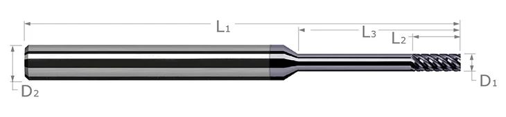 Variable Helix End Mills for High Temp Alloys-Finishers-Square-Long Reach