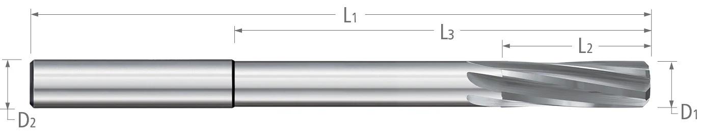 Spherical Rumer Tool Reamers-Carbide-Right Hand Spiral
