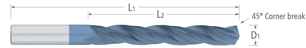 Drills-Carbide-3 Flute-150° Point