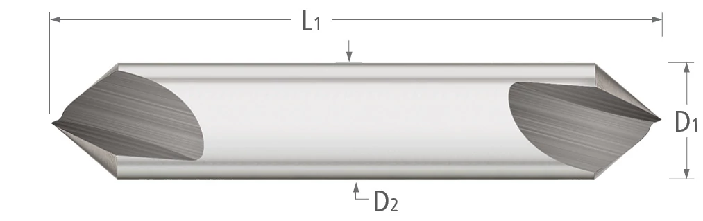 Countersinks-High Speed Steel-Single Flute-Double-Ended