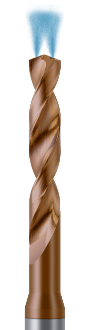 WIDIA VDS403F10200 10.2mm Solid Carbide Coolant-Thru Drill - 8xD, TiAlN, Germany