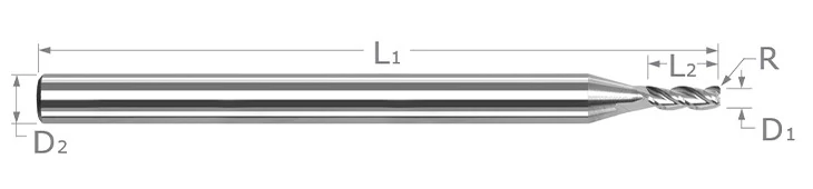 Variable Helix End Mills for Aluminum Alloys-Corner Radius