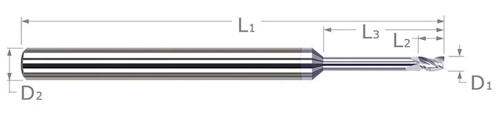 Variable Helix End Mills for Aluminum Alloys-Square-Long Reach, Stub Flute