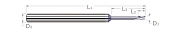 Variable Helix End Mills for Aluminum Alloys-Square-Long Reach, Stub Flute