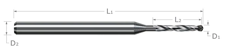 Miniature High Performance Drills-PCD Diamond-Double Angle-Metric