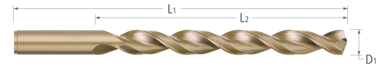 Drills-Cobalt-Jobber Length-Parabolic Flute-135° Split Point