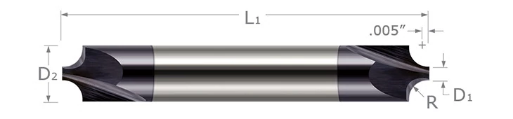 Corner Rounding End Mills-2 & 4 Flute-Flared