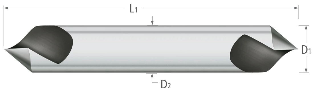 Countersinks-Carbide-Single Flute-Double-Ended