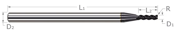 Variable Helix End Mills for Medium Alloy Steels-Corner Radius