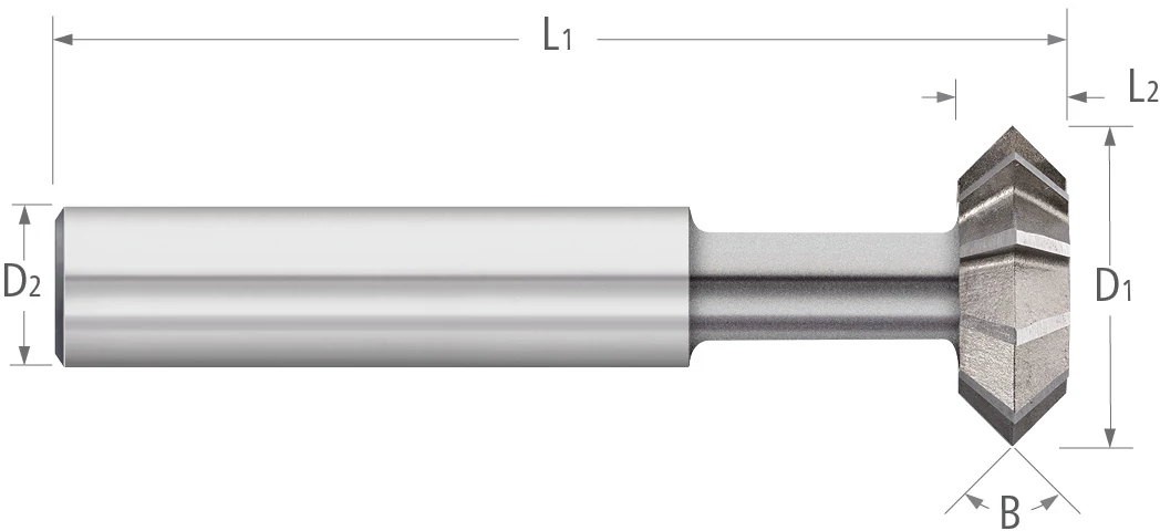 Double Angle Shank Cutters-High Speed Steel